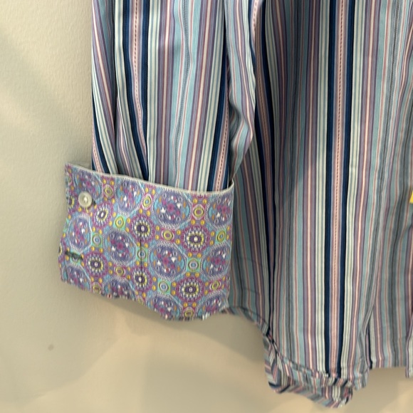 Robert Graham Beautiful Striped Button Down Shirt Size 2XL - Picture 10 of 13